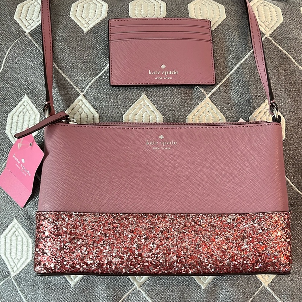 KATE SPADE Ramsy Saffiano Dusty Peon Crossbody - Picture 1 of 4
